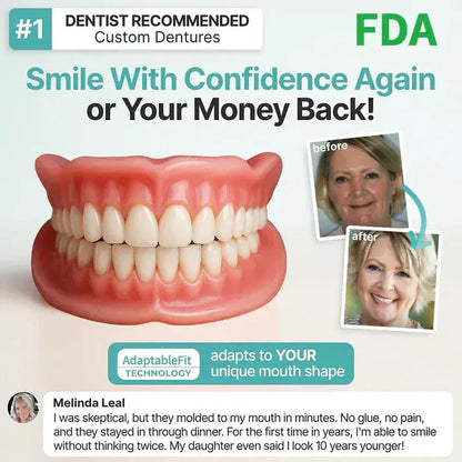 Ends Today: 49% OFF! ⏰ KLENIMORE™ Custom-Fit Smile Support Set — Strong Hold & Natural Look 🦷
